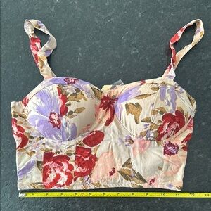 B.O.G. Pastel Floral Crop Top